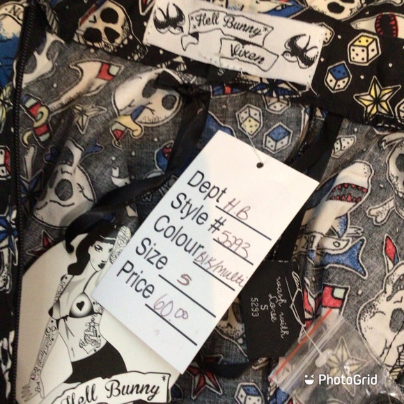 Hell Bunny Rock On Circle Skirt - Picture 5 of 8